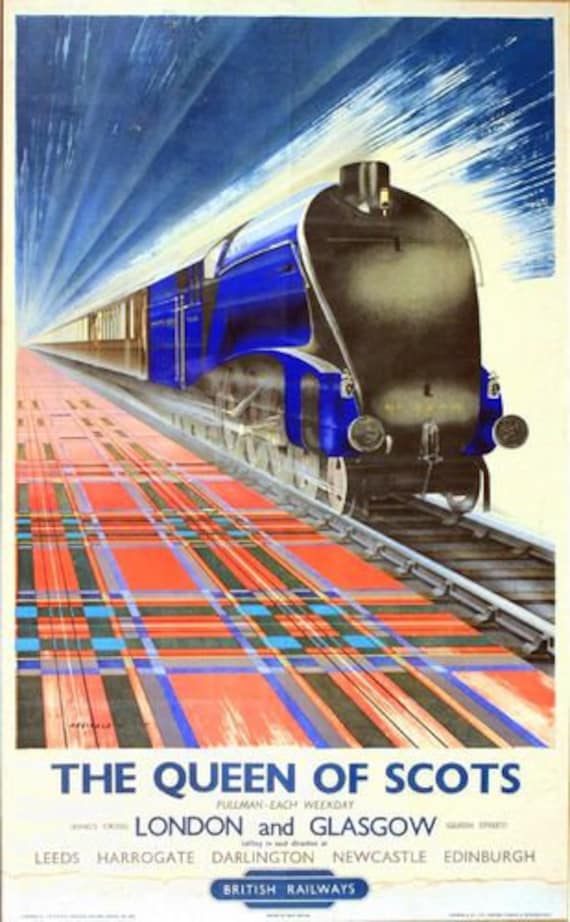 Vintage British Rail london Coronation Year Railway Poster A3/A2 Print 
