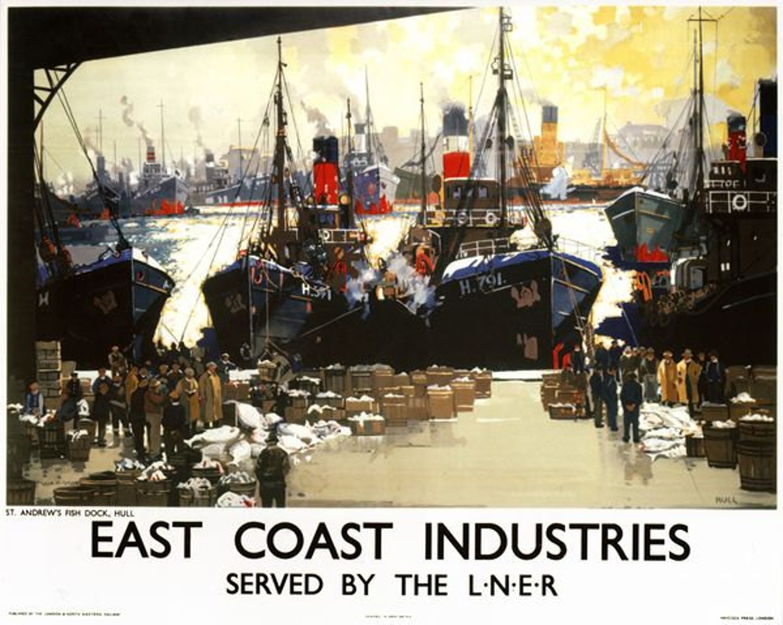 Vintage LNER Hull Docks Railway Poster A3/A2/A1 Print Etsy UK