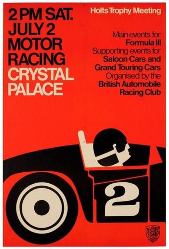 A3 Crystal Palace 1970 poster race print- A3 Crystal Palace 1970 poster race print-