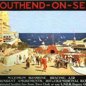 Vintage LNER Southend on Sea Eisenbahn Poster A3/A2/A1 Druck