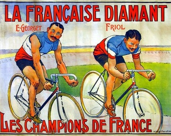 Vintage French Cycling Poster A3 Print