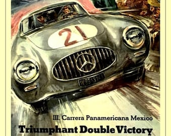 Miniature Contact 1/43 - Mercedes 300 SL 1952, Carrera Panamericana, Gris, Jamais Sortie
