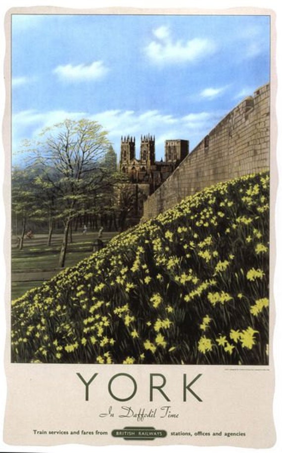 Nottinghamshire Railway Old Advert Poster Beauty Family Holiday View Picture
