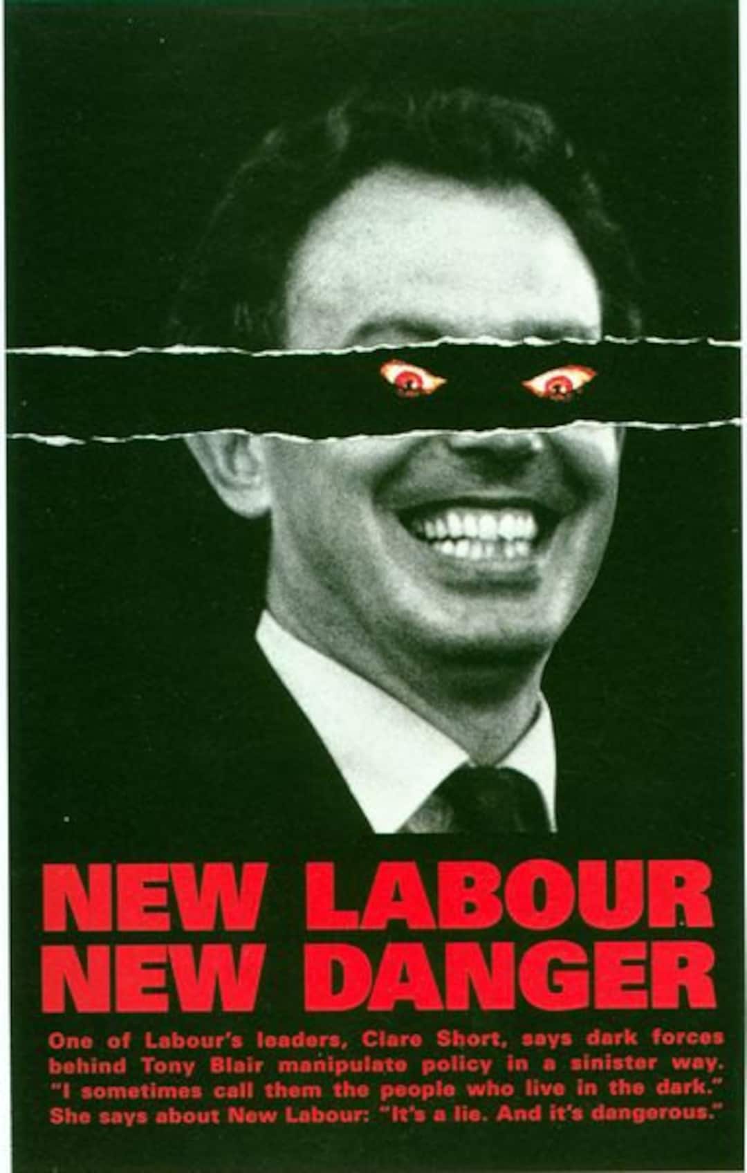1997 Conservative Anti Tony Blair New Labour Election Poster A3/A2