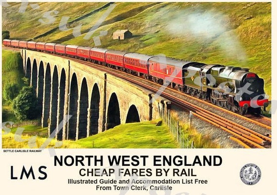 Vintage Style Railway Poster Oxford A4//A3//A2 Print