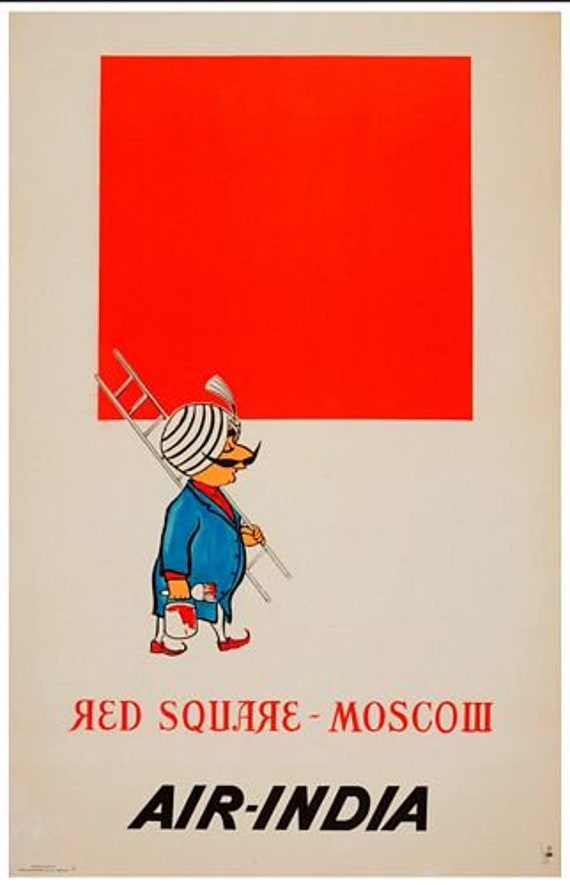 Vintage Air India India Airline Poster A3 Print