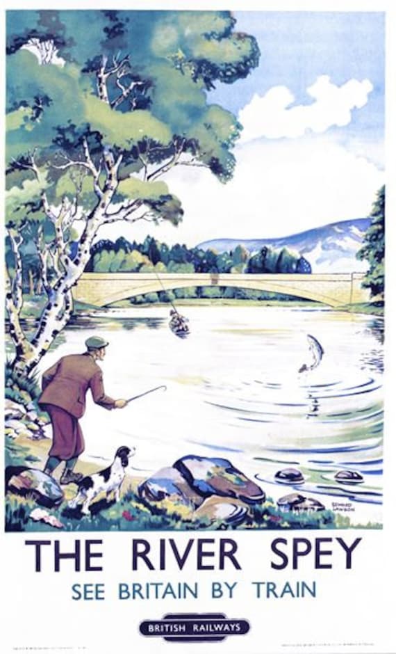 Vintage British Rail River Spey Railway Poster A3//A2//A1 Print