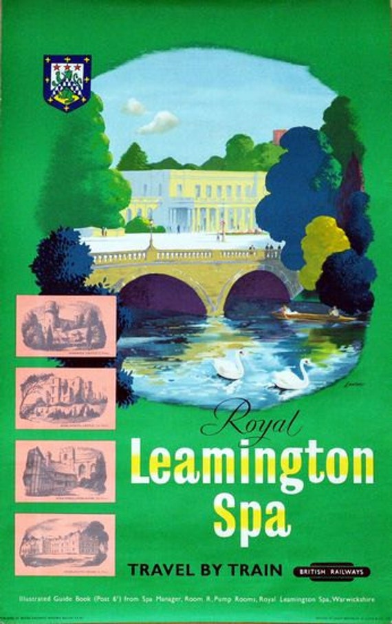 Vintage British Rail Royal leamington Spa Railway Poster A3 Print