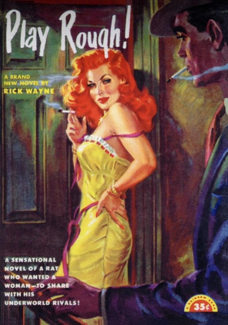 1950s Pulp PB Book Cover Art Pl