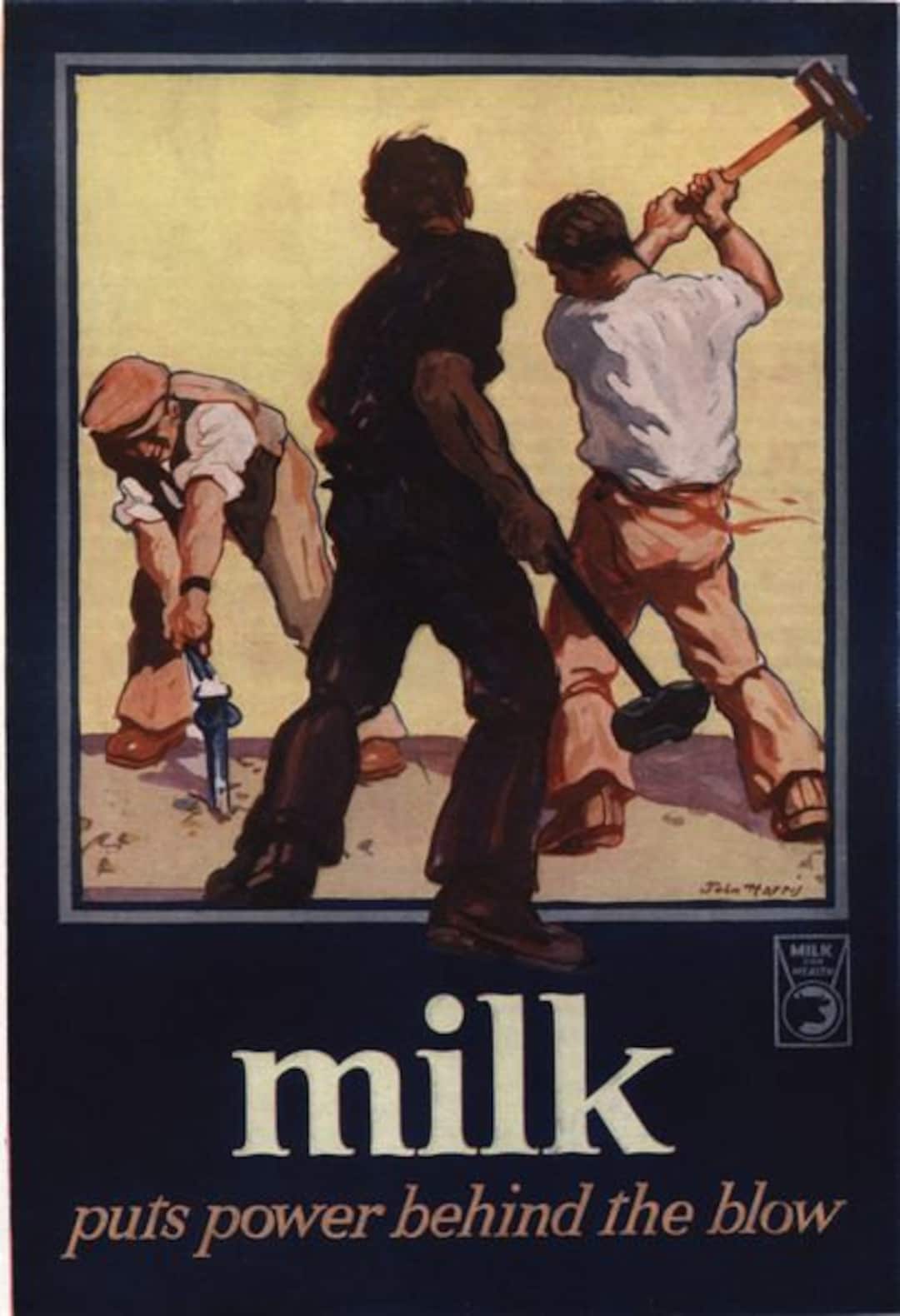 Vintage 1920's British Milk Advertisement Poster A3/A2/A1 Print - Etsy