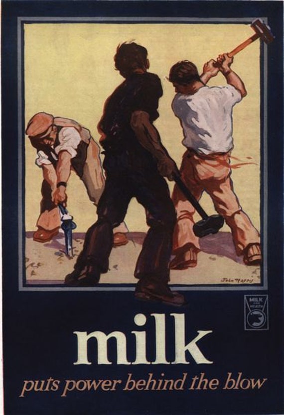 Vintage 1920's British Milk Advertisement Poster A3/A2/A1 Print - Etsy