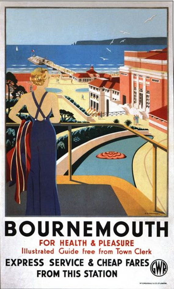 1960/'s British Railways Plymouth Railway Poster A3 Print