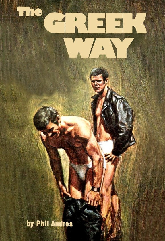 The Greek Way 1960's Homo-Erotic Pulp Paperback Book Cover Art A3 Poster Reprint