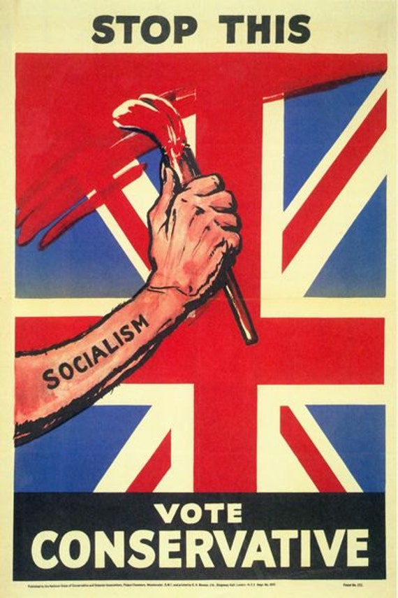 Vintage 1960/'s Labour Party Vote For Them Poster A3 Print