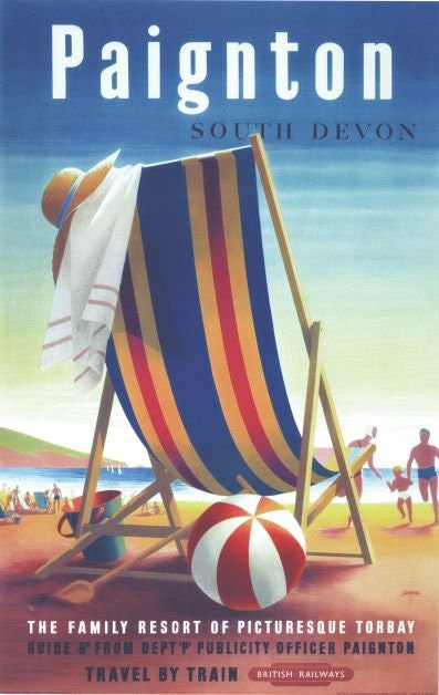 Paignton, South Devon original vintage tourism poster by Reginald