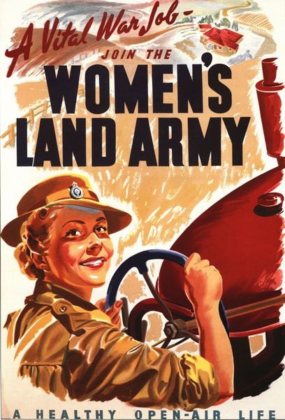 Vintage WW2 Women's Land Army Recruitment Poster A3/A2/A1 - Etsy UK