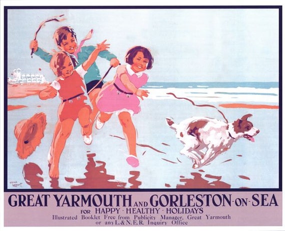 Vintage LNER Bamburgh Northumberland Railway Poster A3//A2//A1 Print