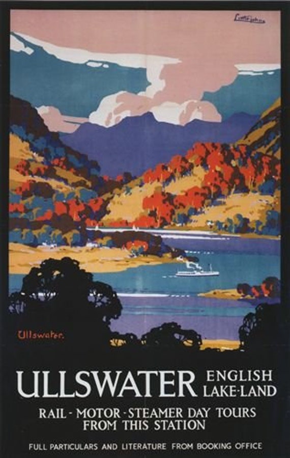 Vintage LMS Lake District Holidays Railway Poster A4//A3//A2//A1 Print