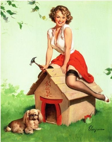 Vintage 1950's Pin Up 6 Poster A3/A2/A1 Print
