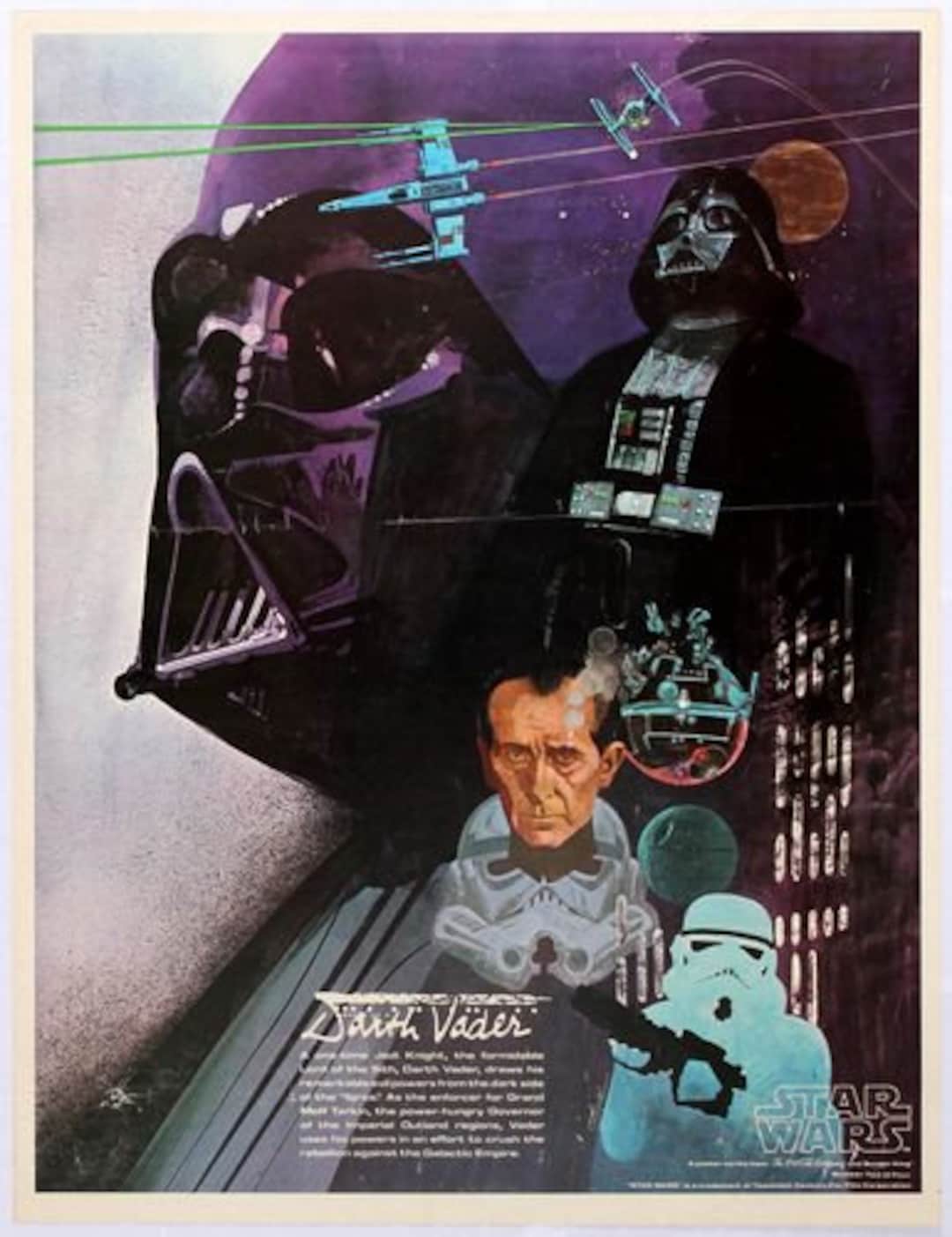 Vintage 1970's Star Wars Darth Vader Movie Poster A3/A2/A1 Print - Etsy