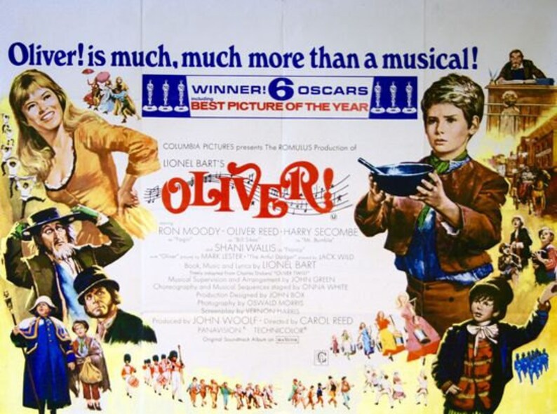 Vintage Oliver Movie Poster A3 Print image 1