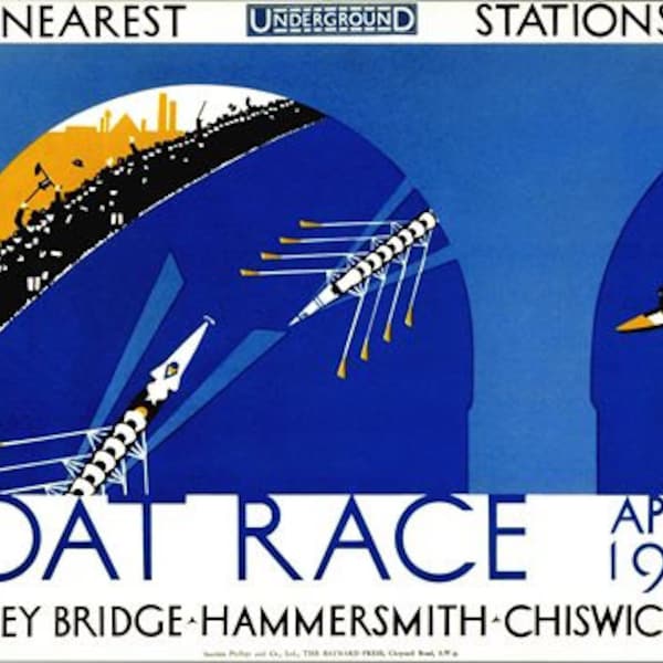 1924 Oxford Cambridge University Boat Race Poster  A3/A2/A1 Print