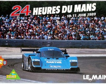 Vintage 1989 Le Mans Motor Racing Poster 2 A3 Print