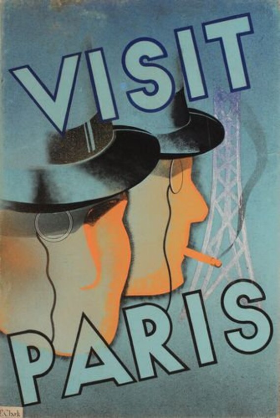 Vintage 1920's Paris Tourism Poster Print A3 | Etsy