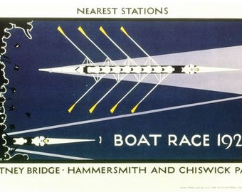 1923 Oxford Cambridge University Boat Race Poster  A3/A2/A1 Print