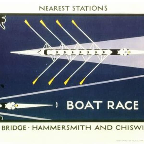 1923 Oxford Cambridge University Boat Race Poster  A3/A2/A1 Print