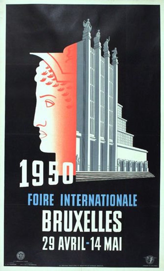 Brussels Expo 1958 Advertisement Poster A3 Reprint