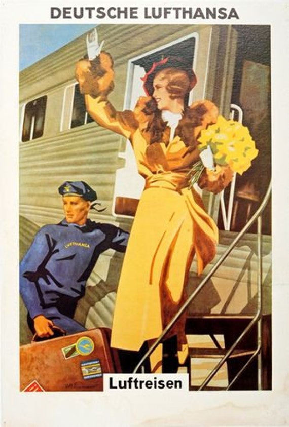 AIRLINES AméRIQUE du NORD Rnda - POSTER HQ 50x70cm d'une
