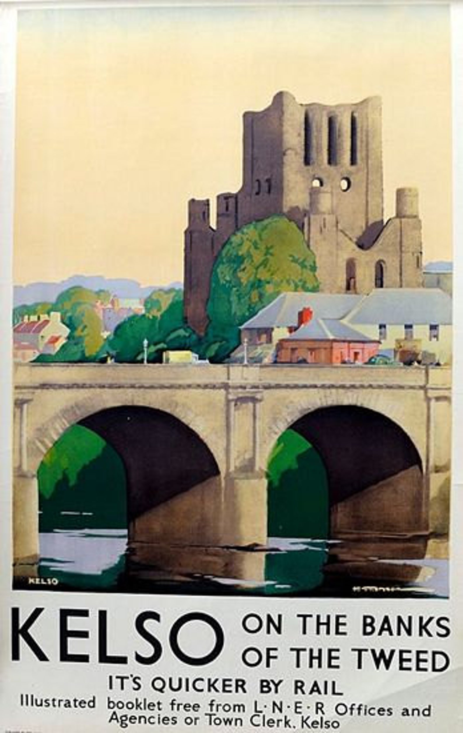 Vintage LNER Kelso Railway Poster A3 Print - Etsy
