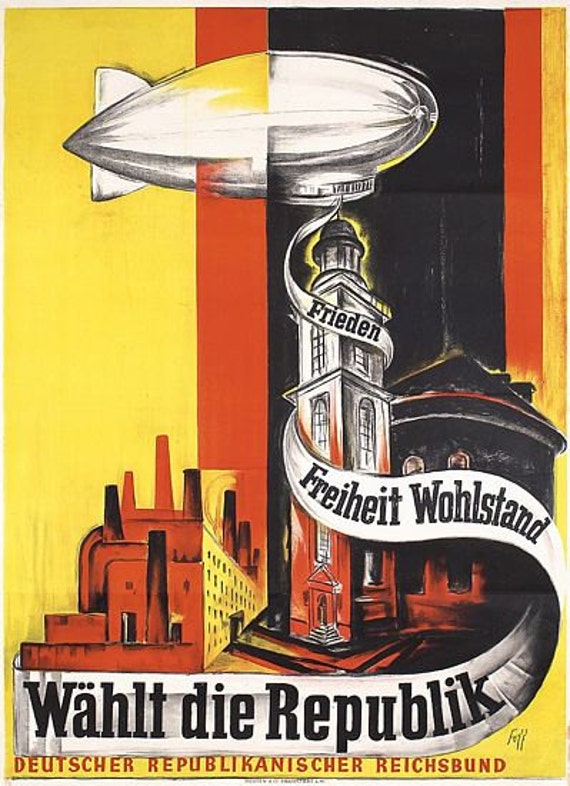 Vintage Weimarer Republik Politische Poster A3 Drucken Etsy