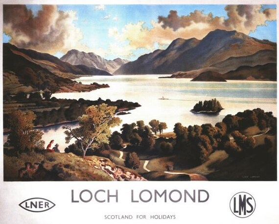 Vintage LMS Glencoe Scotland Railway Poster A3//A2//A1 Print