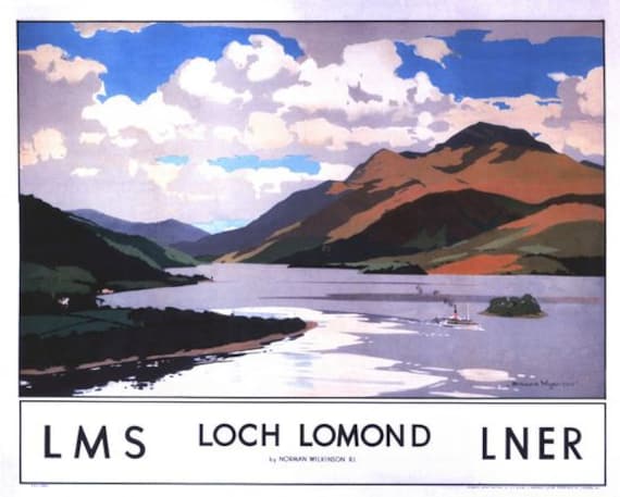 Vintage LNER LMS The Trossachs Railway Poster A3//A2//A1 Print