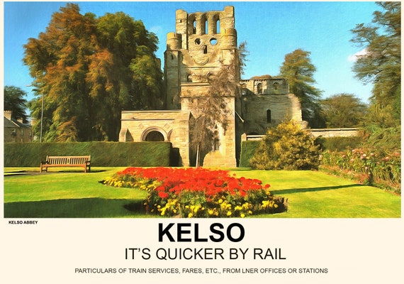 Wall Hangings Vintage LNER Kelso Railway Poster A3 Print Home Decor ...