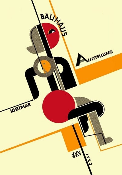 Vintage German 1920's Bauhaus School of Design Dessau Weimar Art