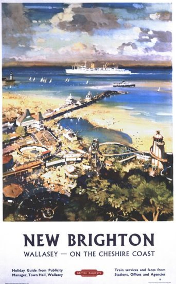 1950/'s British Rail Harrogate Railway Poster A3//A4 Print