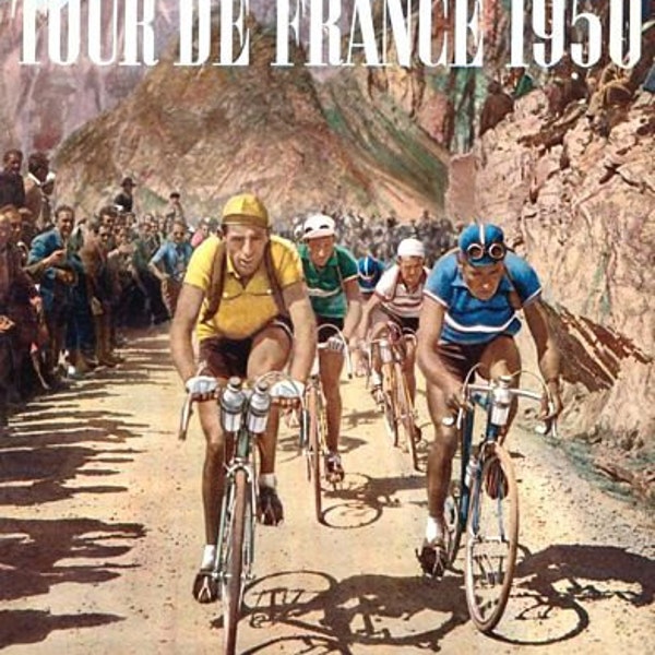 Vintage 1950 Tour de France Cycling Poster A3 Print