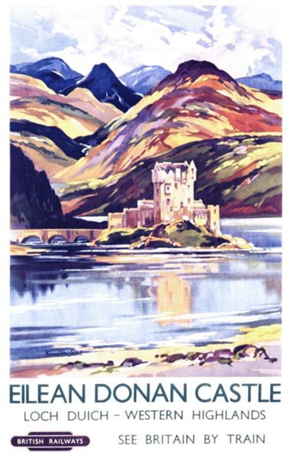 Vintage LNER Dunnottar Castle Stonehaven Railway Poster A3//A2//A1 Print