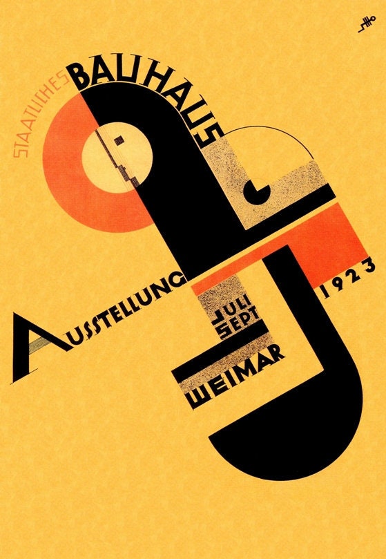 Vintage German 1920's Bauhaus School of Design Dessau Weimar Art