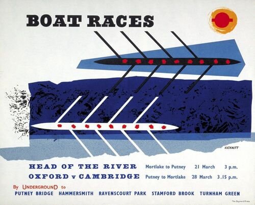 Vintage 1921 Oxford Cambridge University Boat Race Poster A4/A3/A2/A1 Print Vintage 1921 Oxford Cambridge University Boat Race Poster A4/A3/A2/A1 Print