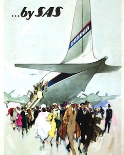 Vintage SAS Scandinavian Airlines Poster A3 Print - Etsy