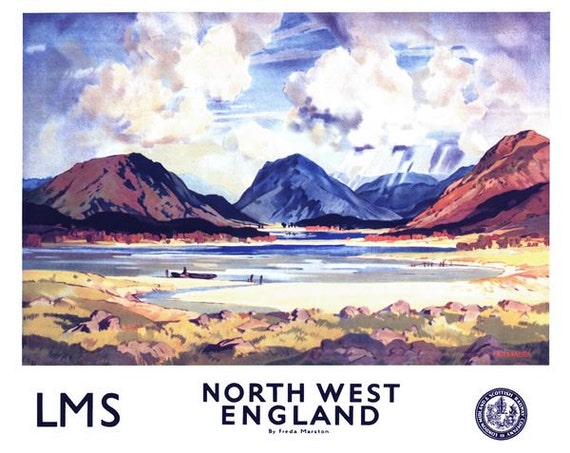 Vintage LMS Glencoe Scotland Railway Poster A3//A2//A1 Print