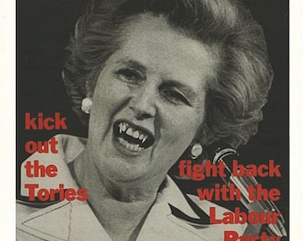 1980's Anti Reagan and Thatcher A3 Poster Reprint