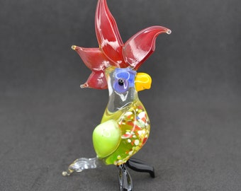 手吹きガラスの孔雀の置物：コレクター向けオーナメント - Etsy 日本