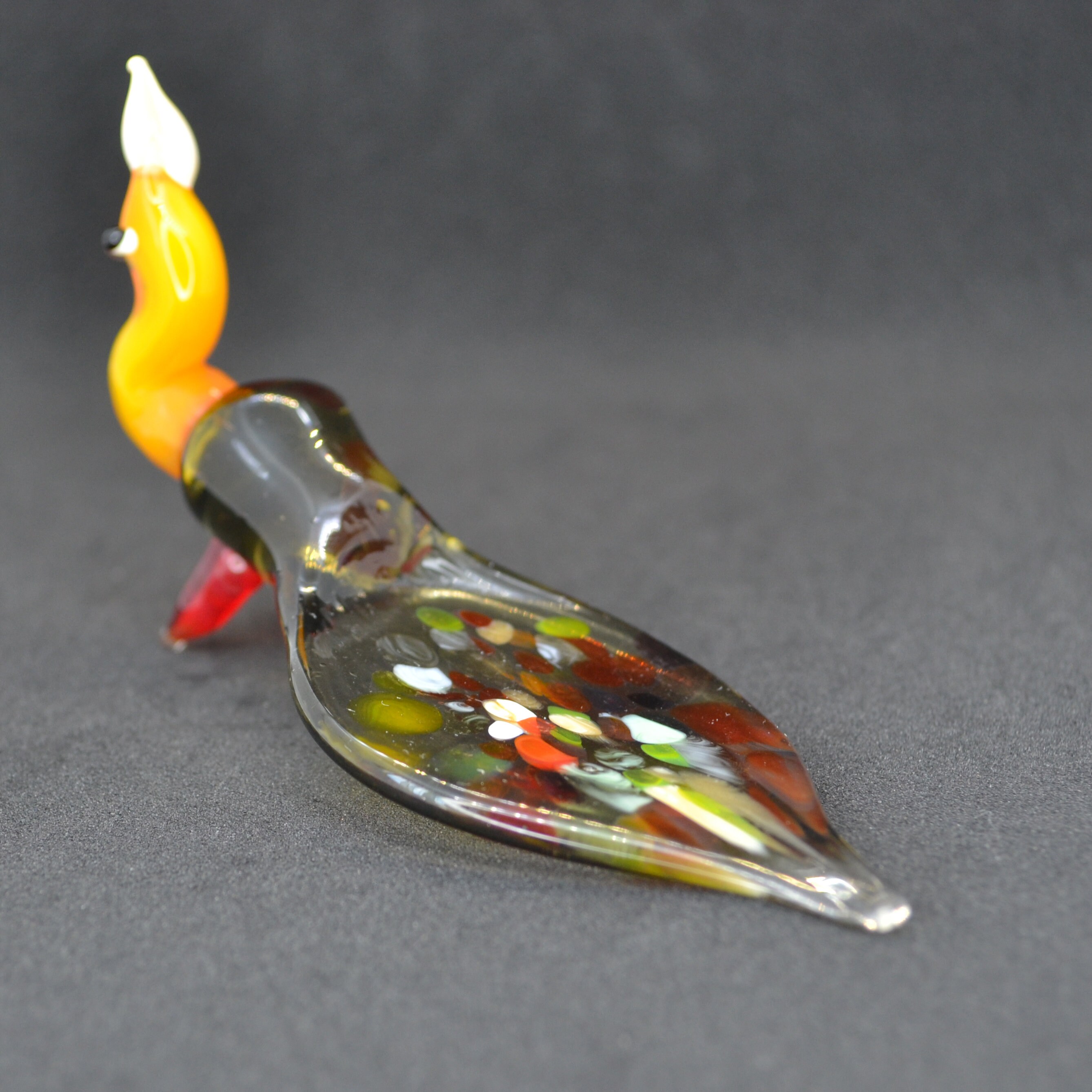 手吹きガラスの孔雀の置物：コレクター向けオーナメント - Etsy 日本