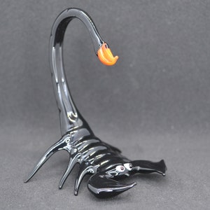 Figurine de scorpion en verre - Sculpture de scorpion en verre soufflé - Ornement de scorpion en verre de collection - Art statue Scorpion Decor