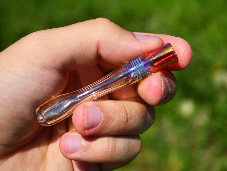 3.6 Glass chillum one hitter Glass One Hitter Etsy